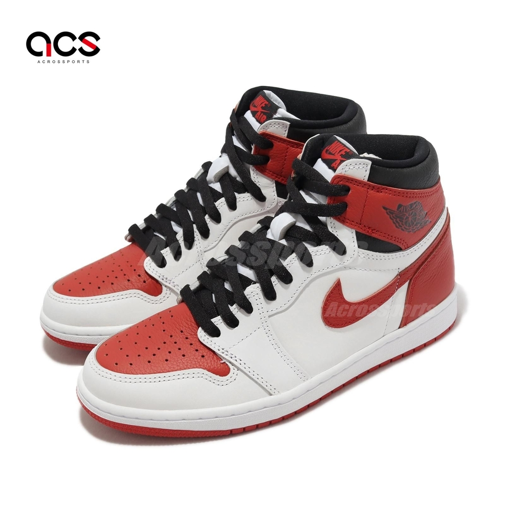 Nike 休閒鞋Air Jordan 1 Retro High OG 白紅黑男鞋Heritage AJ1