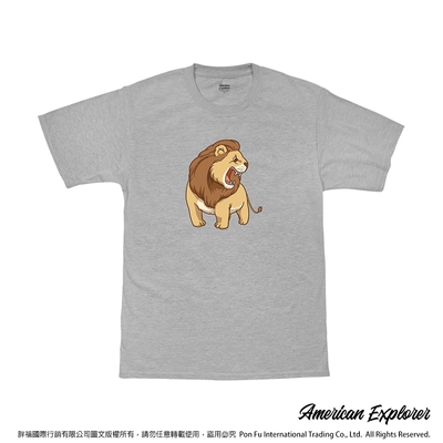 American Explorer 美國探險家 印花T恤(客製商品無法退換) 圓領 美國棉 T-Shirt 獨家設計款 棉質 短袖 -公獅
