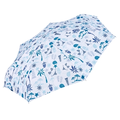RAINSTORY沙灘風情抗UV手開迷你口袋傘