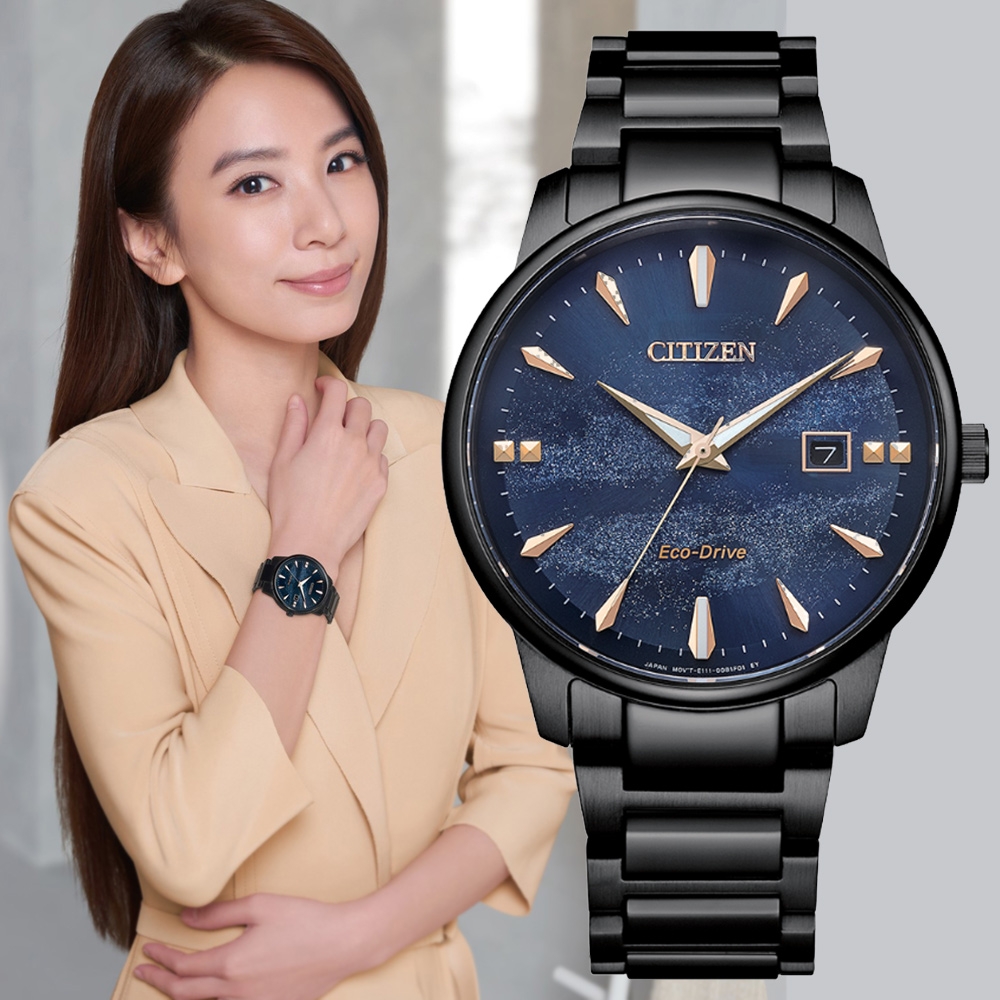 CITIZEN 星辰 天川銀河 Hebe情人節配戴款 光動能不鏽鋼腕錶-39.2mm BM7595-89L 防水50米