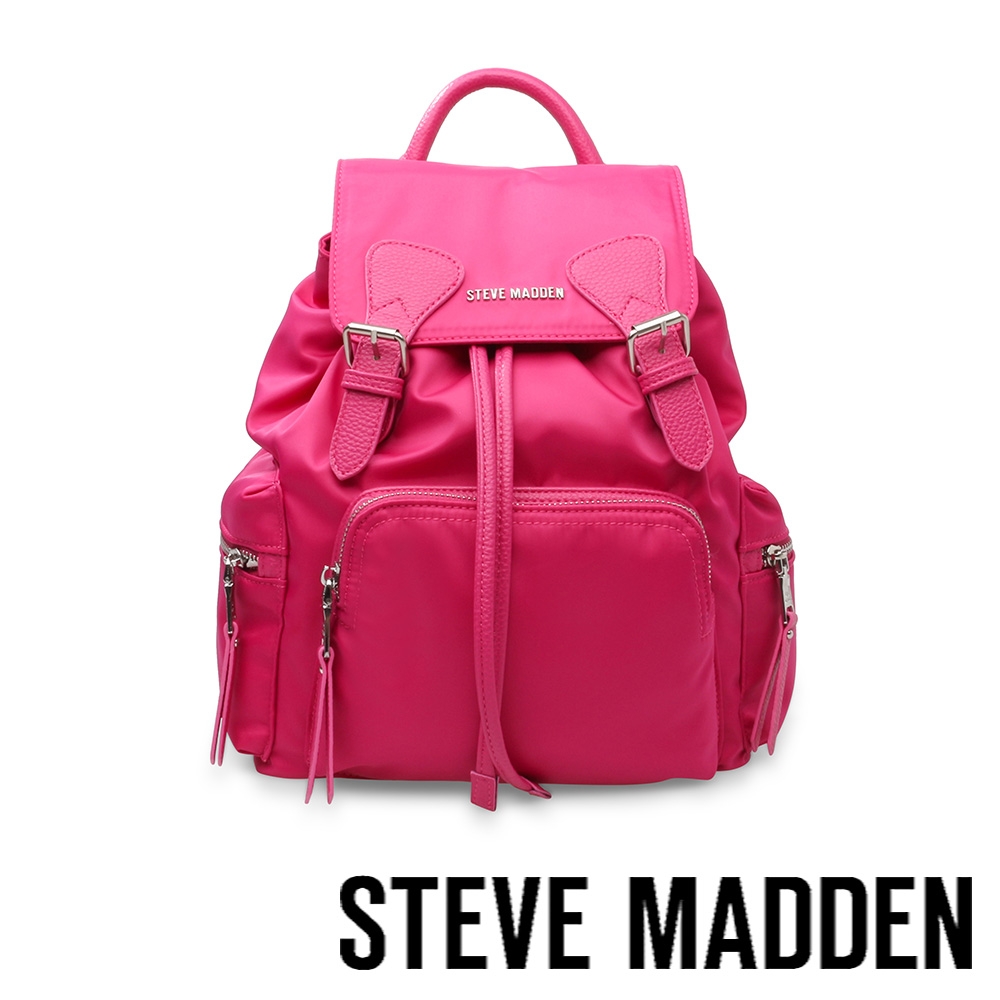 STEVE MADDEN-BWILD 超大容量軍旅後背包-桃粉色