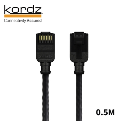 Kordz PRO CAT6 28AWG極細高速網路線 黑 0.5m