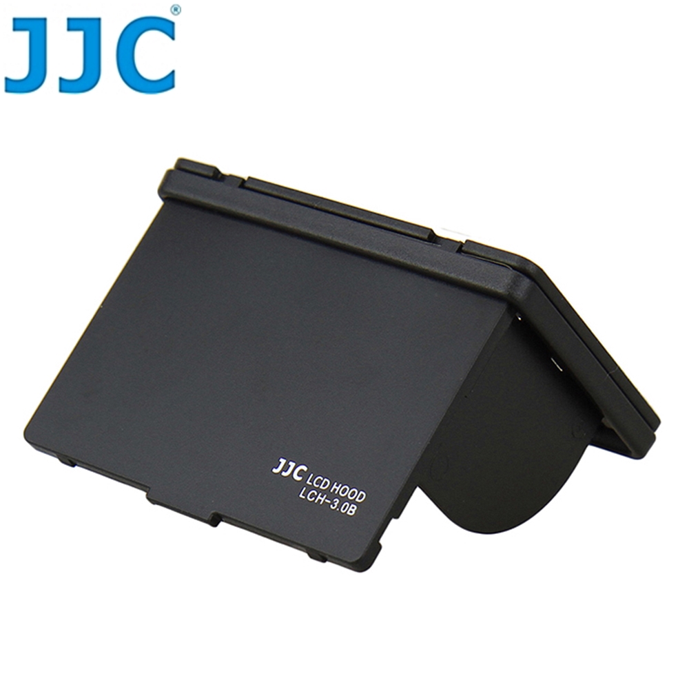 JJC可摺疊螢幕遮光罩LCD遮光罩LCH-3.0B(黑色,適3.0" 3吋螢幕遮陽罩)含保護屏