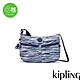 Kipling 霧藍手刷條紋雙拉鍊前袋肩背包-IZELLAH product thumbnail 1