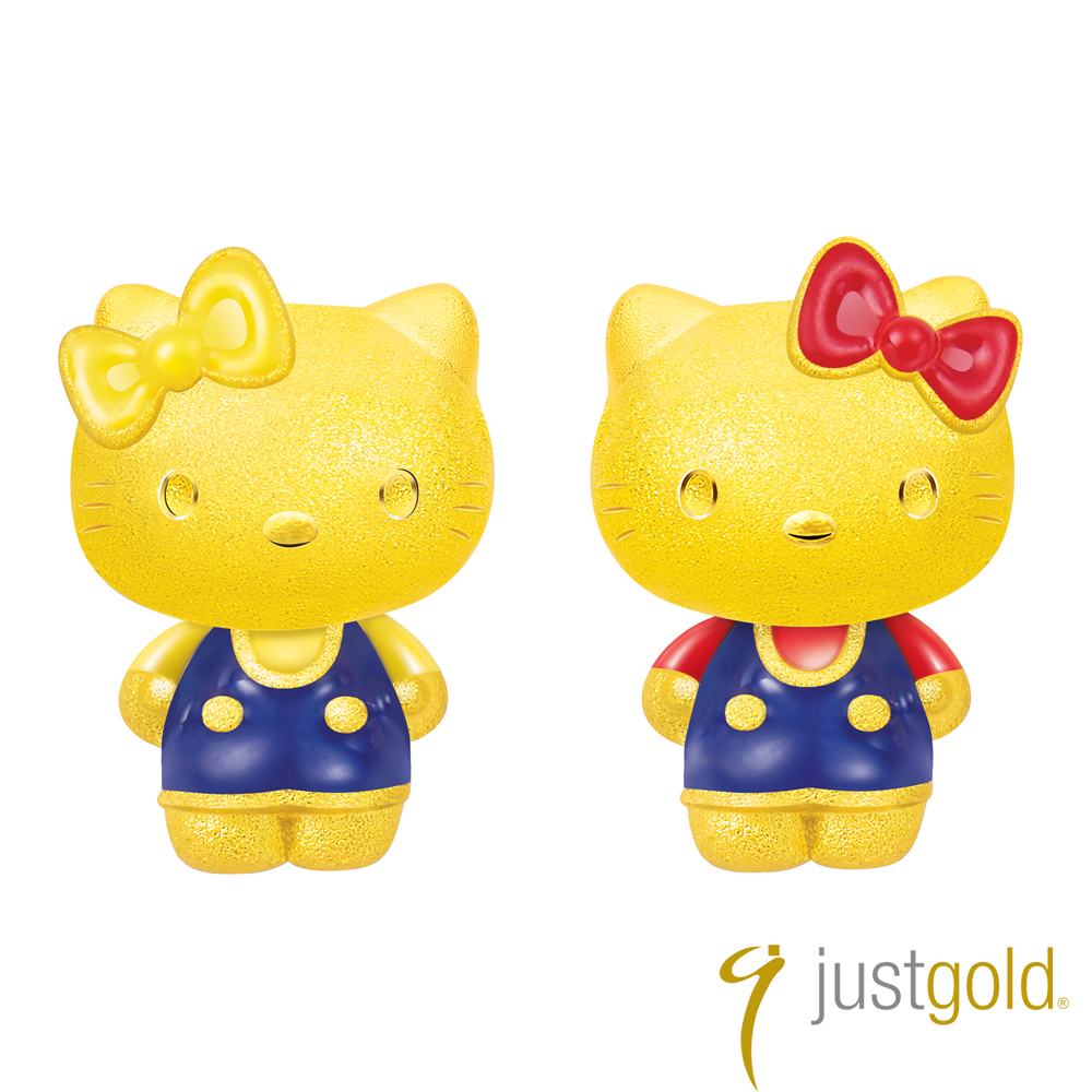 鎮金店Just Gold Lovely Twins 雙胞胎純金系列 黃金耳環