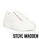 STEVE MADDEN-STUDIO 拼接厚底綁帶小白鞋-白色 product thumbnail 1