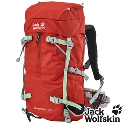 【Jack wolfskin 飛狼】Everest 健行背包 登山背包 40L『橘紅』