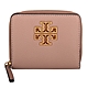 TORY BURCH  金屬大雙T標誌皮革拉鍊暗釦短夾(淺粉) product thumbnail 1