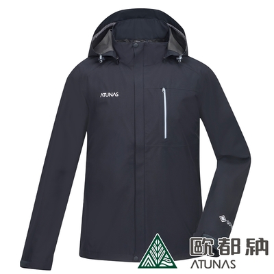 【ATUNAS 歐都納】男款GORE-TEX PACLITE PLUS 防水透氣單件式外套A1GTDD01M星夜黑/輕量防風風衣/休閒旅遊穿搭