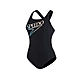SPEEDO 女運動連身泳裝-海邊 游泳 沙灘 戲水 泳衣 連身泳衣 SD812523G075 黑橘藍 product thumbnail 1