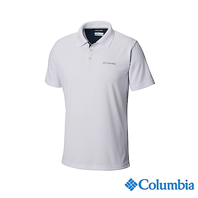 Columbia哥倫比亞 男款-UPF30快排Polo衫-白色UAE01260WT