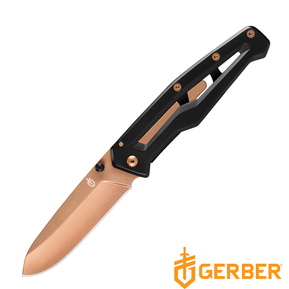 Gerber Paralite 新版玫瑰金不鏽鋼骨架折刀 30-001344