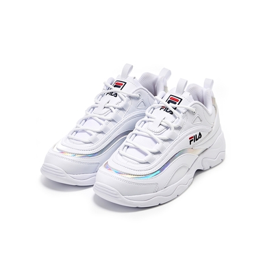 FILA RAY 女運動鞋-白/銀 5-C113Y-103