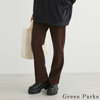 Green Parks 羅紋剪裁直筒褲