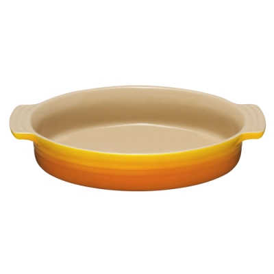 LE CREUSET 瓷器橢圓烤盤36cm-芥末黃