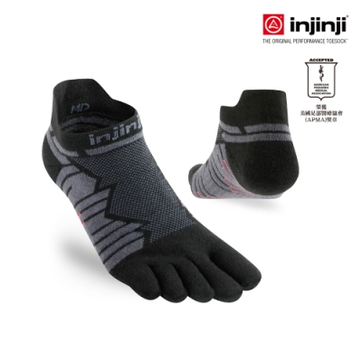 【INJINJI】Ultra Run終極系列五趾隱形襪 [碳黑]