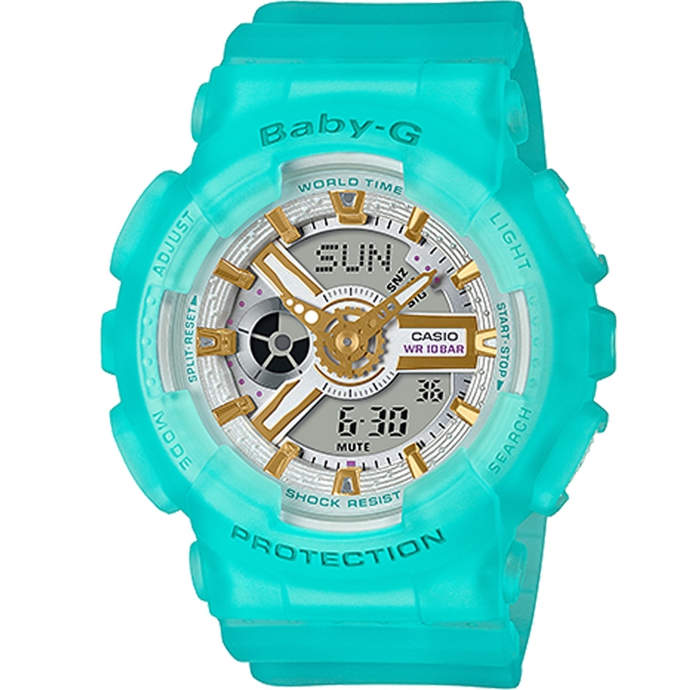 CASIO BABY-G 玻璃冰沙運動錶(BA-110SC-2A) | BABY-G | Yahoo奇摩購物中心