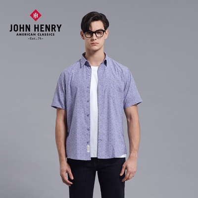 JOHN HENRY 箭頭滿版短袖襯衫-三色選
