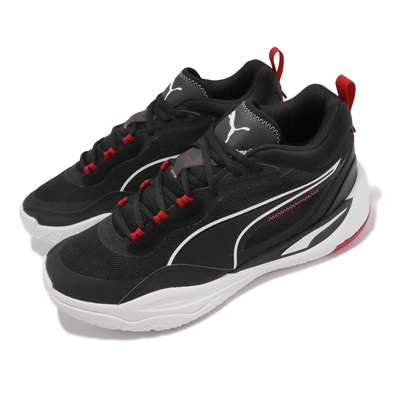Puma 籃球鞋 Playmaker 男鞋 黑 紅 經典 抗滑 耐磨 戶外 運動鞋 38584101