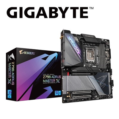 技嘉 Z790 AORUS MASTER X 主機板+Intel i9-14900KS 【24核/32緒】中央處理器