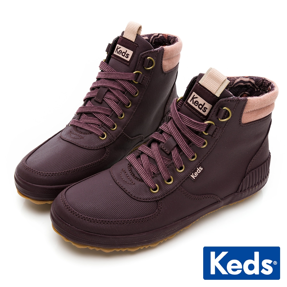Keds SCOUT BOOT III 經典俐落防潑水短靴-酒紅