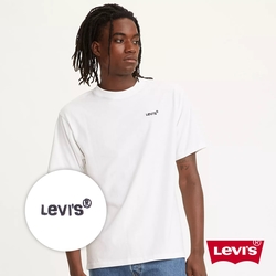 Levis 男款 短袖T恤 迷你刺繡摩登復古Logo 寬鬆休閒版型 白
