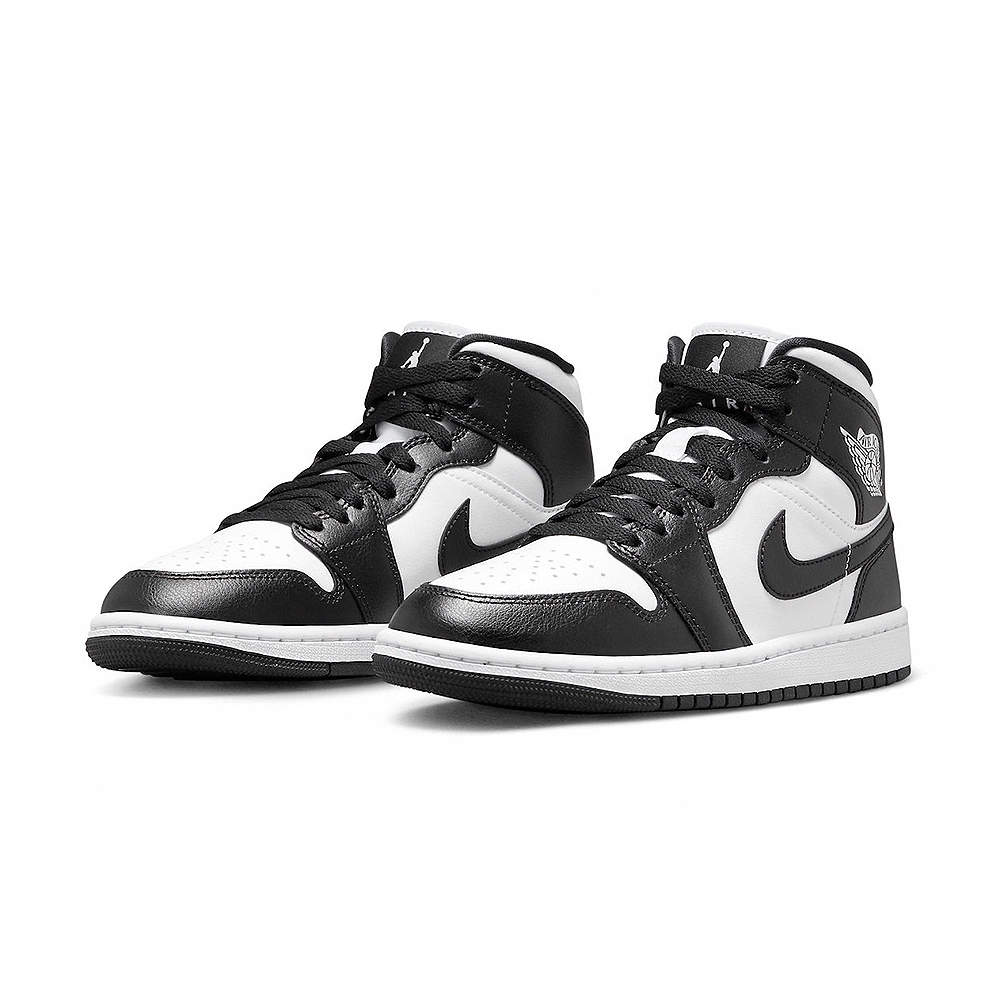 Nike Jordan 1 Mid Panda 男女黑白熊貓喬丹經典中筒休閒鞋DV0991-101