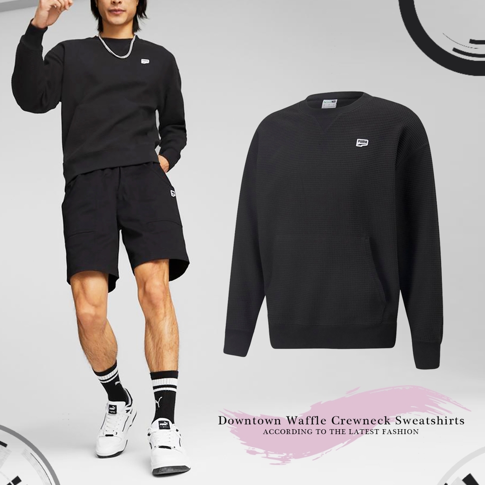 Puma 長袖上衣 Crewneck Sweatshirts 男款 黑 經典 Eso 瘦子 著用款 寬鬆 長T 53567101