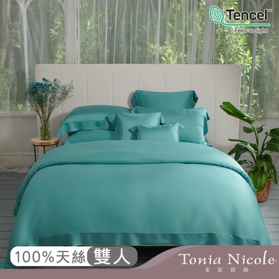 Tonia Nicole 東妮寢飾 綠松石環保印染100%萊賽爾天絲被套床包組(雙人)