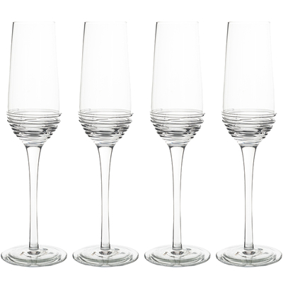 《CreativeTops》Mikasa漣漪香檳杯4入(230ml) | 調酒杯 雞尾酒杯