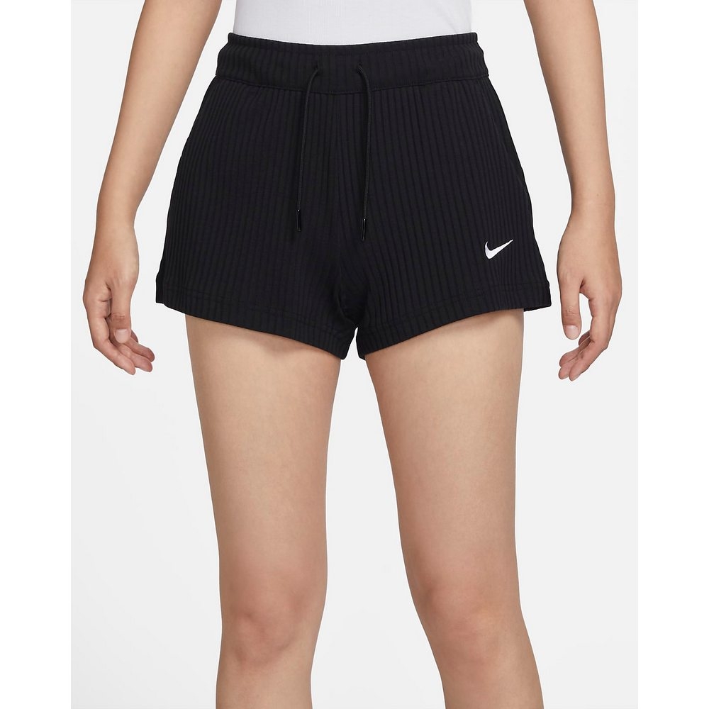 NIKE AS W NSW RIB JRSY SHORT 女運動短褲-黑-DV7863010