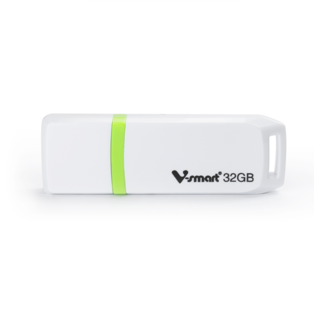 V-smart USB3.1防水高速安全加密隨身碟-32GB白綠色