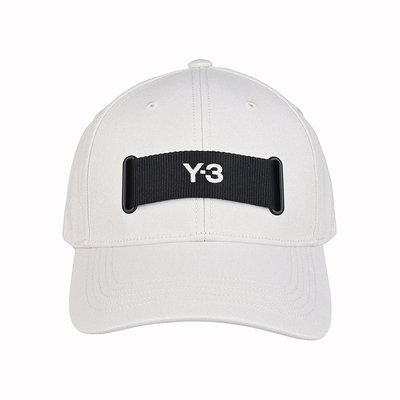 Y-3精工繡字織帶LOGO精緻帆布棒球帽(白)