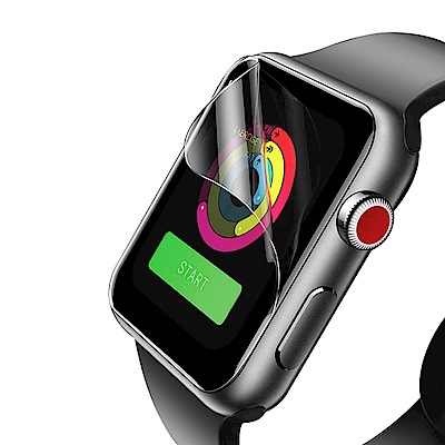 Apple Watch 1/2/3代通用保護膜 全屏曲面貼合水凝膜