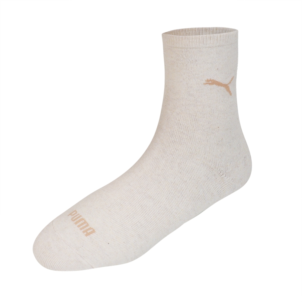 Puma 襪子 Fashion Crew Socks 男女款 米棕 休閒 長襪 中筒襪 台灣製 BB126113