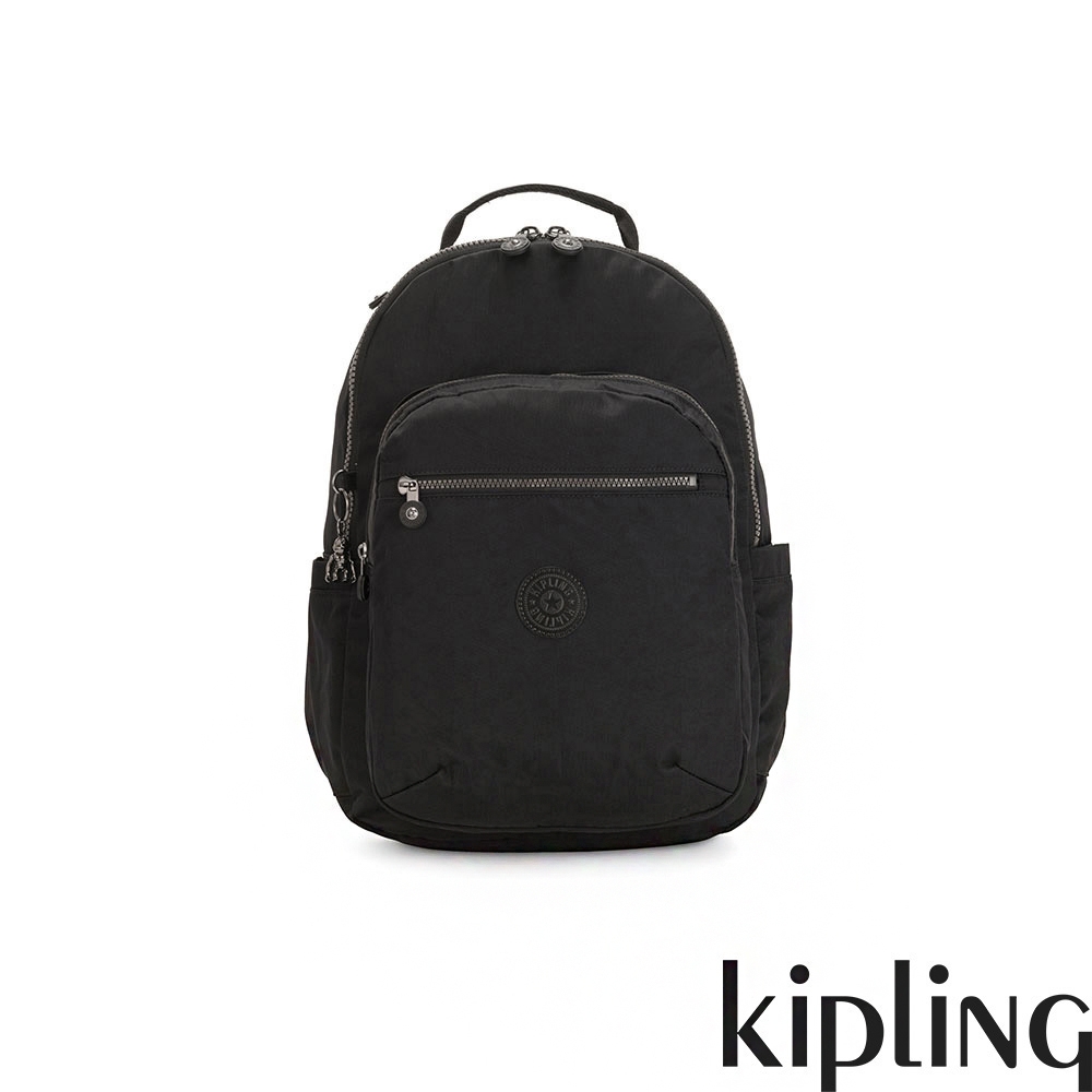 Kipling 極致低調黑機能手提後背包-SEOUL