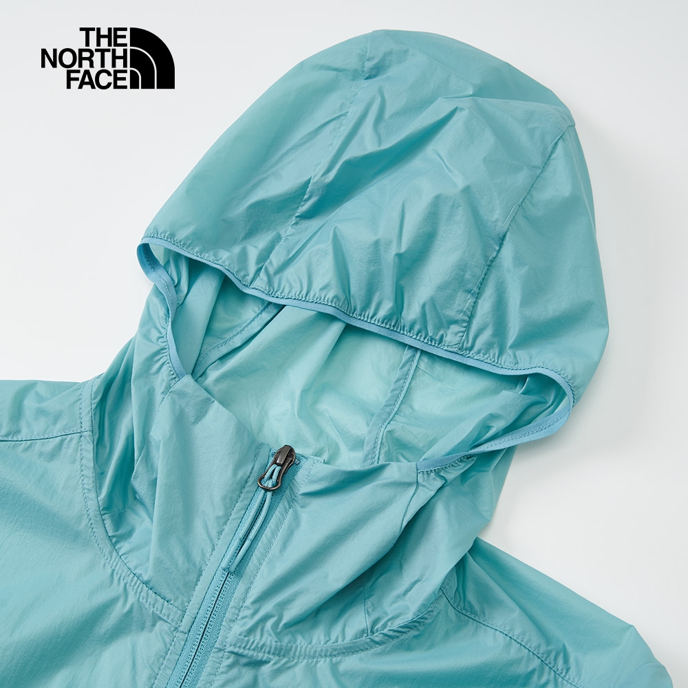 The North Face M ELBIO UPF WIND JACKET-AP-男風衣外套-藍綠色