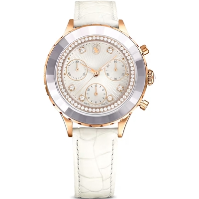 SWAROVSKI 施華洛世奇 Octea Chrono 白色 計時手錶 新年禮物 -白37mm 5671150