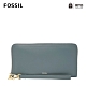 FOSSIL LOGAN 多層真皮拉鍊RFID防盜長夾-冷灰藍 SL7831197 product thumbnail 1