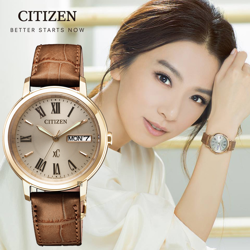 CITIZEN 星辰xC 亞洲限定 光動能女錶-32.5mm (EW2423-01P)