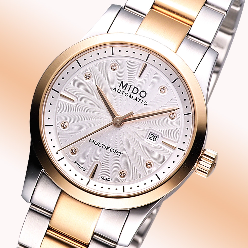 MIDO 美度 官方授權 Multifort 優雅女仕機械錶 母親節禮物-32mm M0050072203600