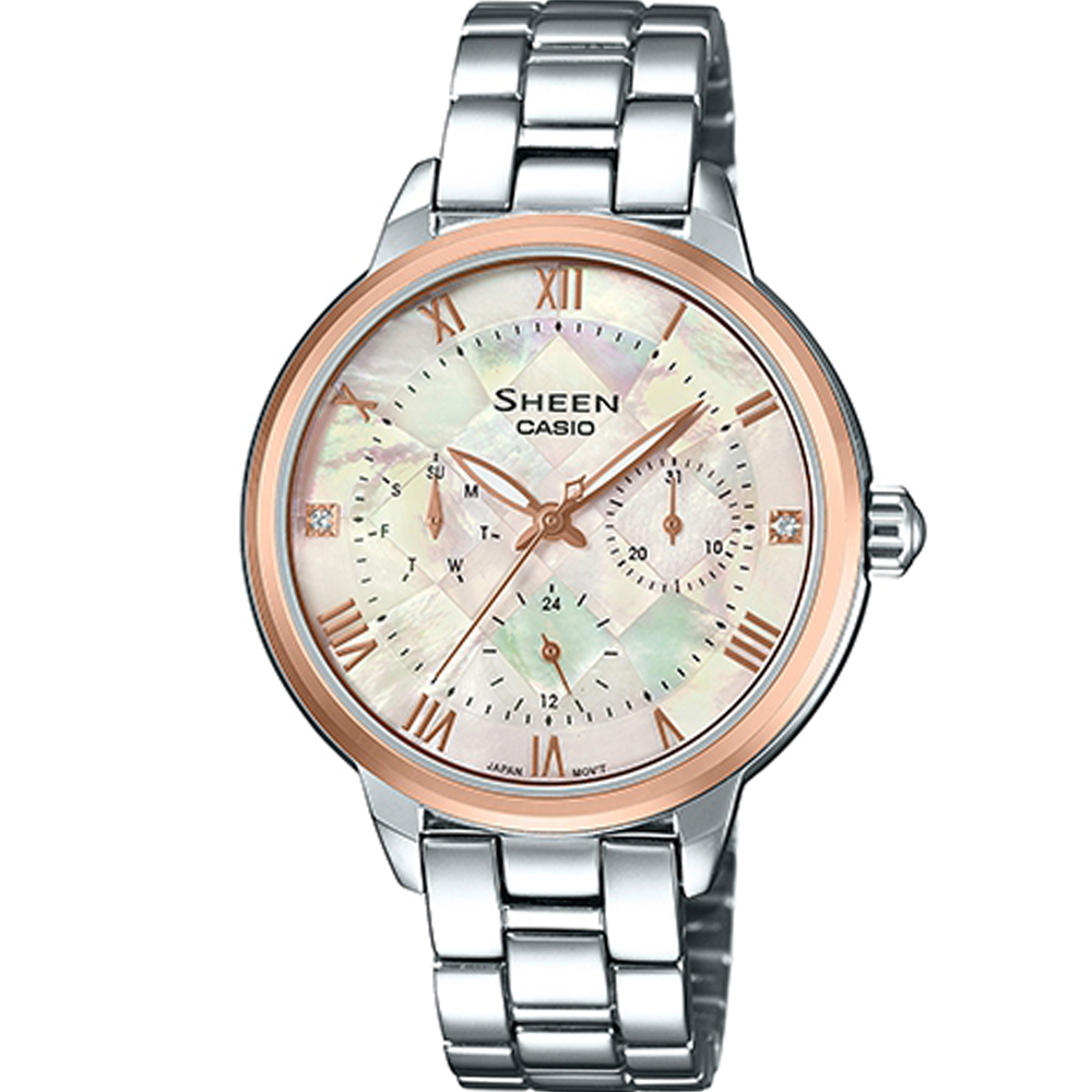 CASIO SHEEN 耀眼時尚錶(SHE-3055SG-7A)34.3mm