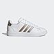 Adidas Grand Court 2.0 [GW9215] 女 休閒鞋 運動 復古 簡約 基本款 穿搭 白 香檳金 product thumbnail 1