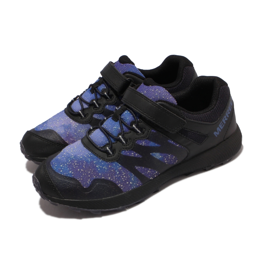 Merrell 戶外鞋 Nova 2 Gid Night Sky 童鞋 女鞋 魔鬼氈 耐磨 抓地 中大童 黑 紫 MK265346