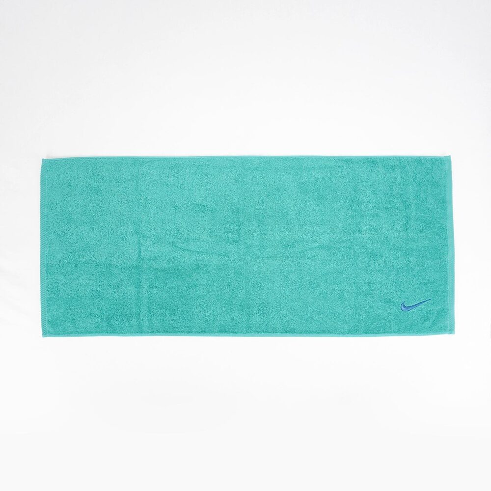 Nike Solid Core [AC9637-304] 毛巾 運動毛巾 LOGO 盒裝 純棉 健身 居家 游泳 水藍