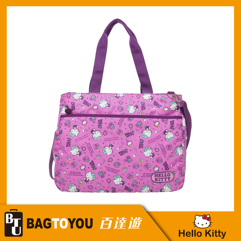 『官方正品』【HELLO KITTY】 休閒潮流托特包-紫KT88B03PL