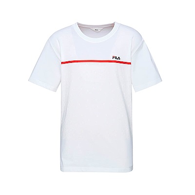 FILA 男款短袖圓領T恤-白色 1TET-1511-WT