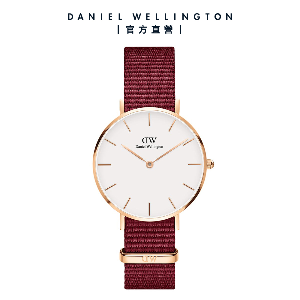 Daniel Wellington DW 手錶 Petite Roselyn 32mm玫瑰紅織紋錶 絕版DW00100291