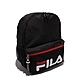 Fila 後背包 Casual Backpack 男女款 斐樂 水壺夾層 吊飾 上學 雙肩背 黑 白 BPV7018BK product thumbnail 1