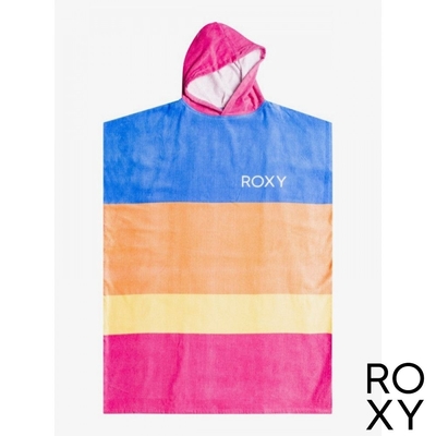 【ROXY】SO MUCH POP 浴巾衣 藍色